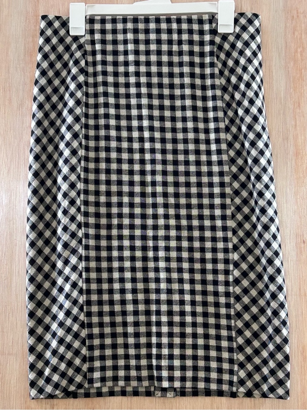 Black and White Gingham Pencil Skirt